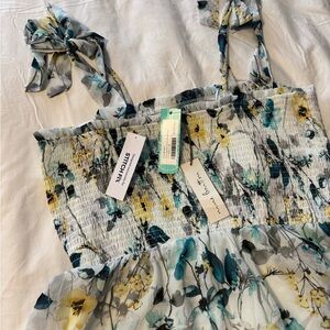 Nine Britton Arta Square Neck Maxi Dress - Off-White